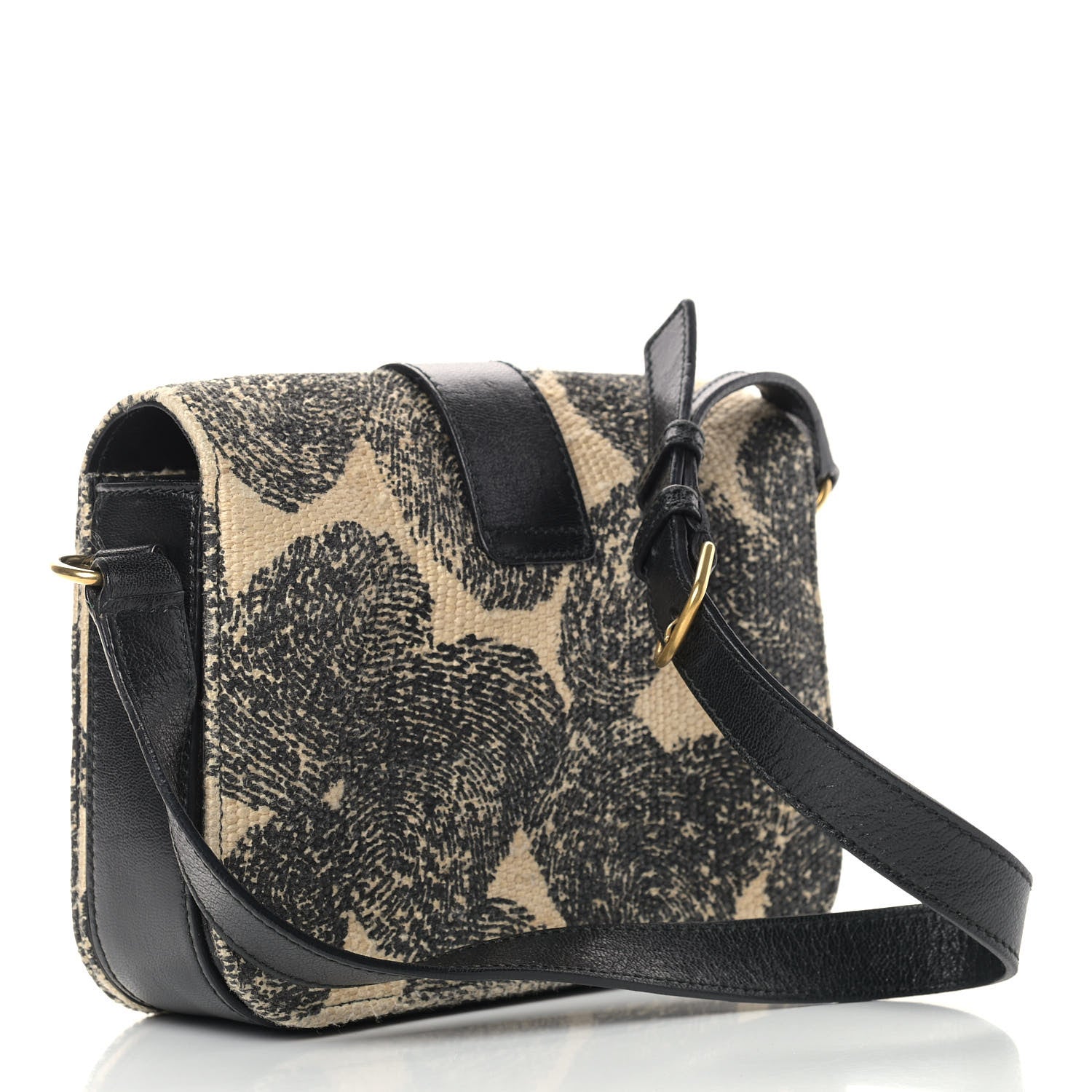 Saint Laurent Canvas Printed Medium ChYc Flap Black 3 of 13