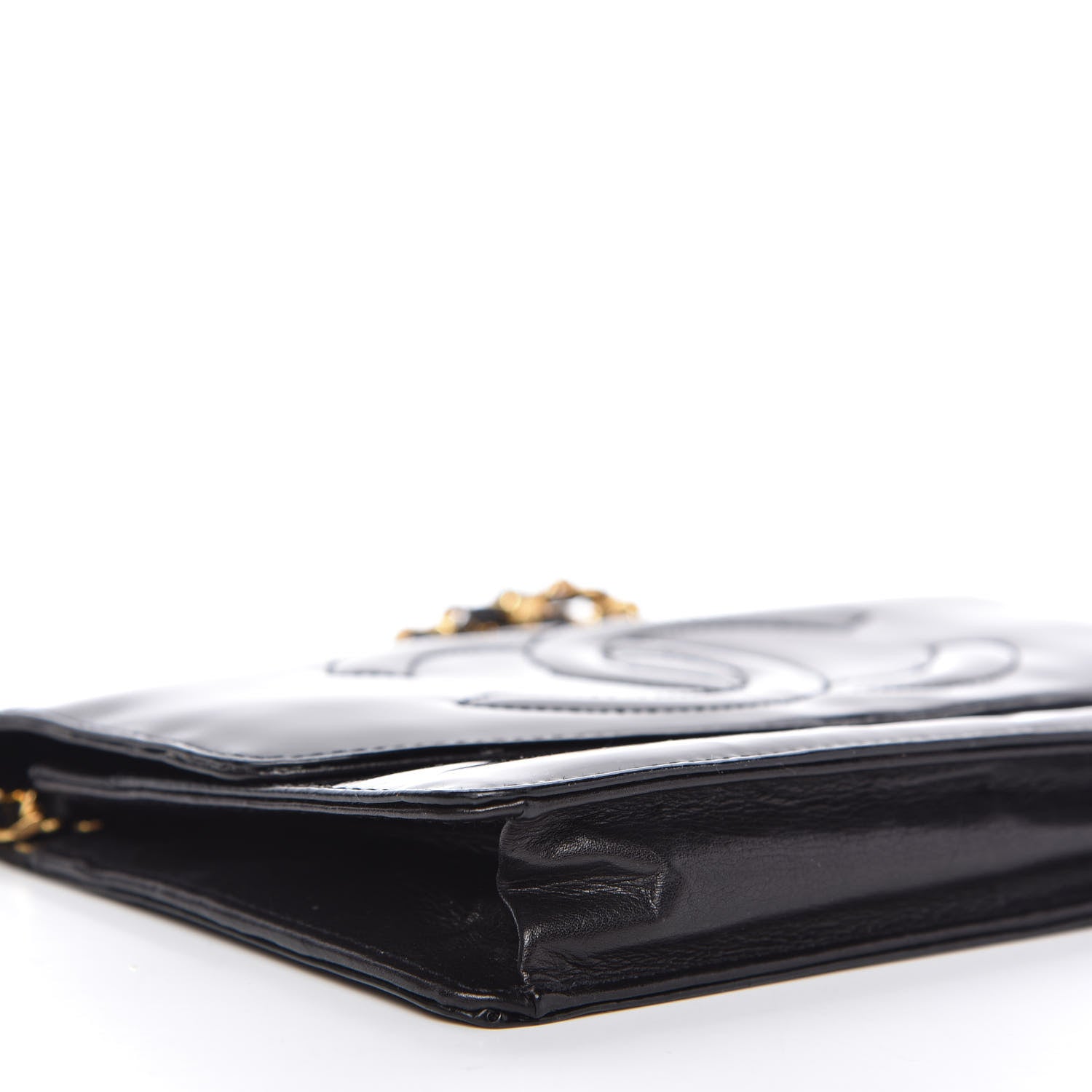 Chanel Patent Timeless CC Wallet On Chain WOC Black 6 of 10