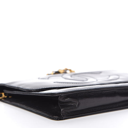 Chanel Patent Timeless CC Wallet On Chain WOC Black 6 of 10