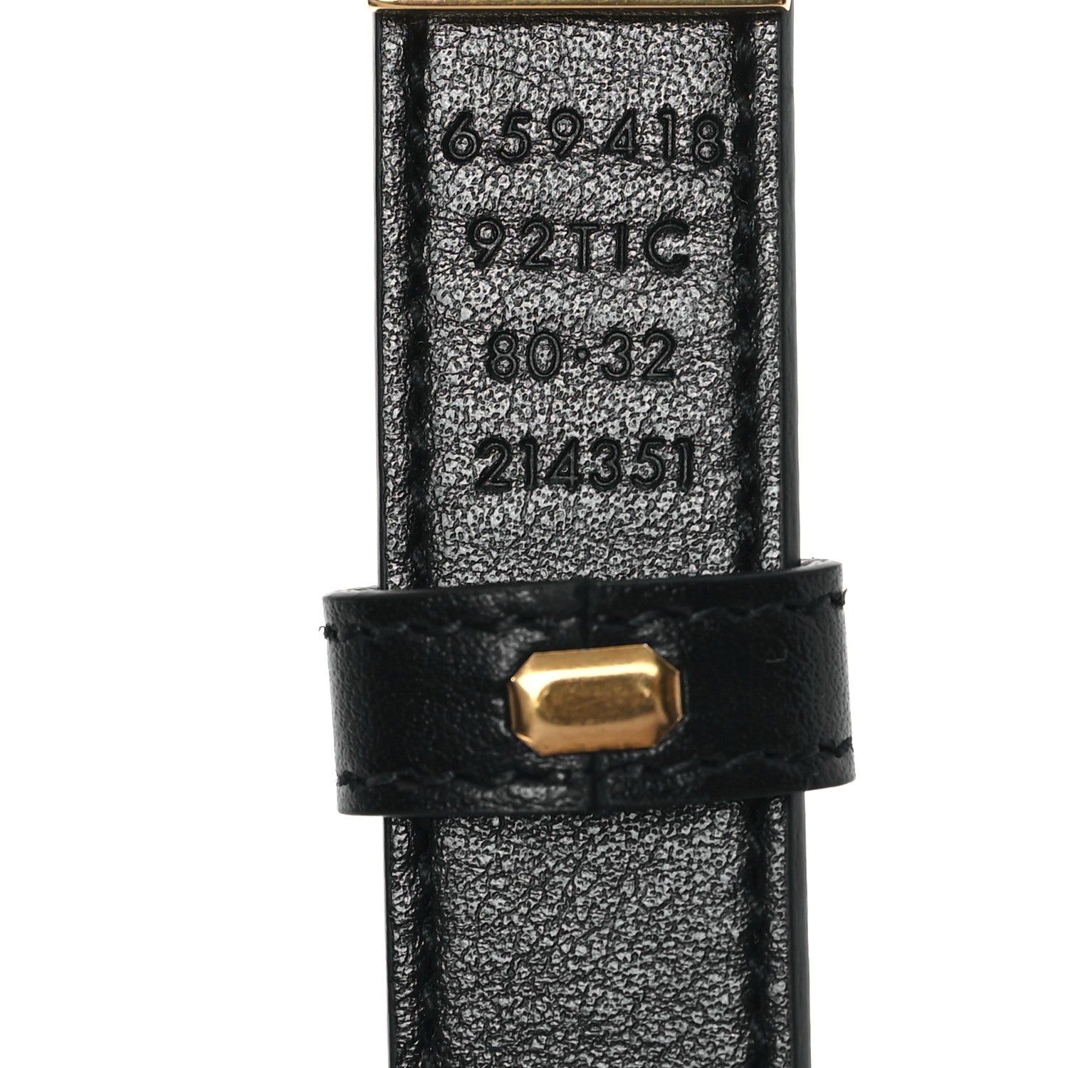 Gucci Calfskin GG Supreme Monogram Double G Reversible 20mm Belt 80 32 Beige Ebony Black 3 of 5