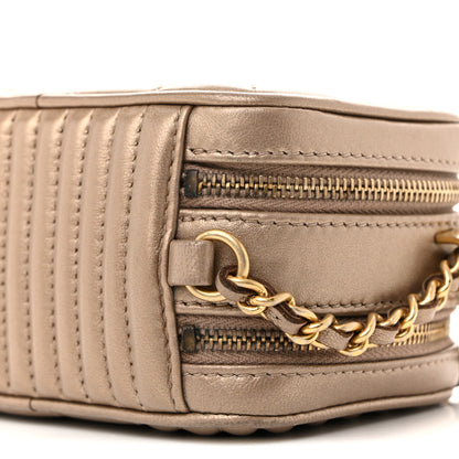 Chanel Metallic Lambskin Mini Coco Boy Camera Case Dark Gold 11 of 15