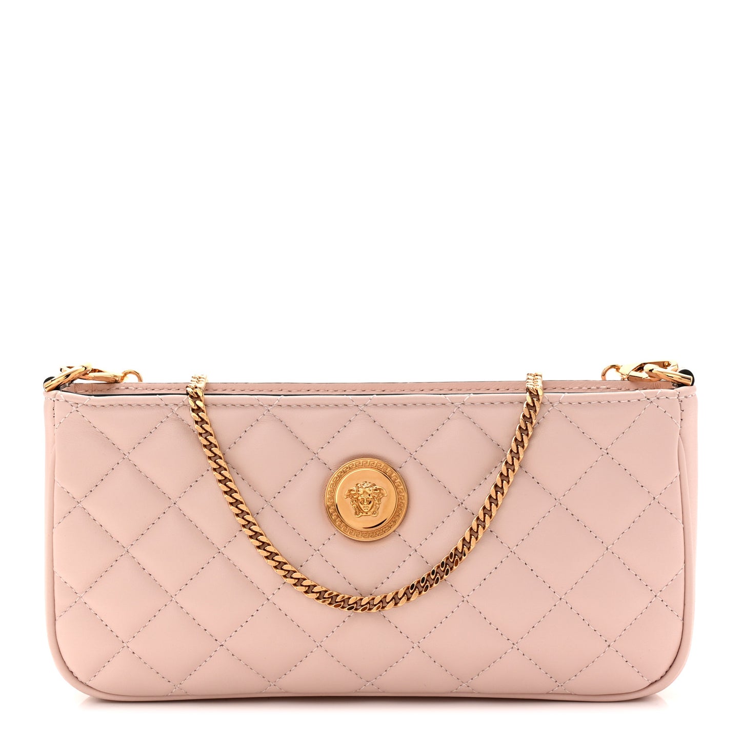 Nappa Quilted La Medusa Crossbody Light Pink