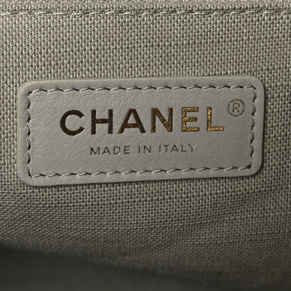 Chanel Denim Small Deauville Tote Dark Blue White 7 of 10