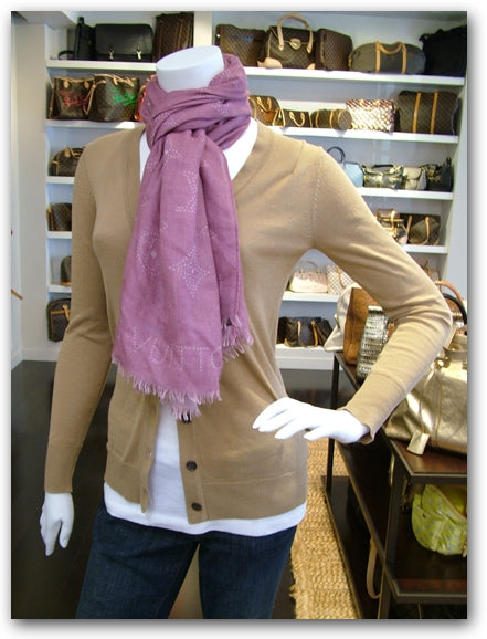 Mahina Shawl Violet Cashmere/Silk Scarf