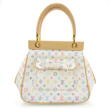 Louis Vuitton Silk Satin Monogram Multicolor Abelia White 1 of 6