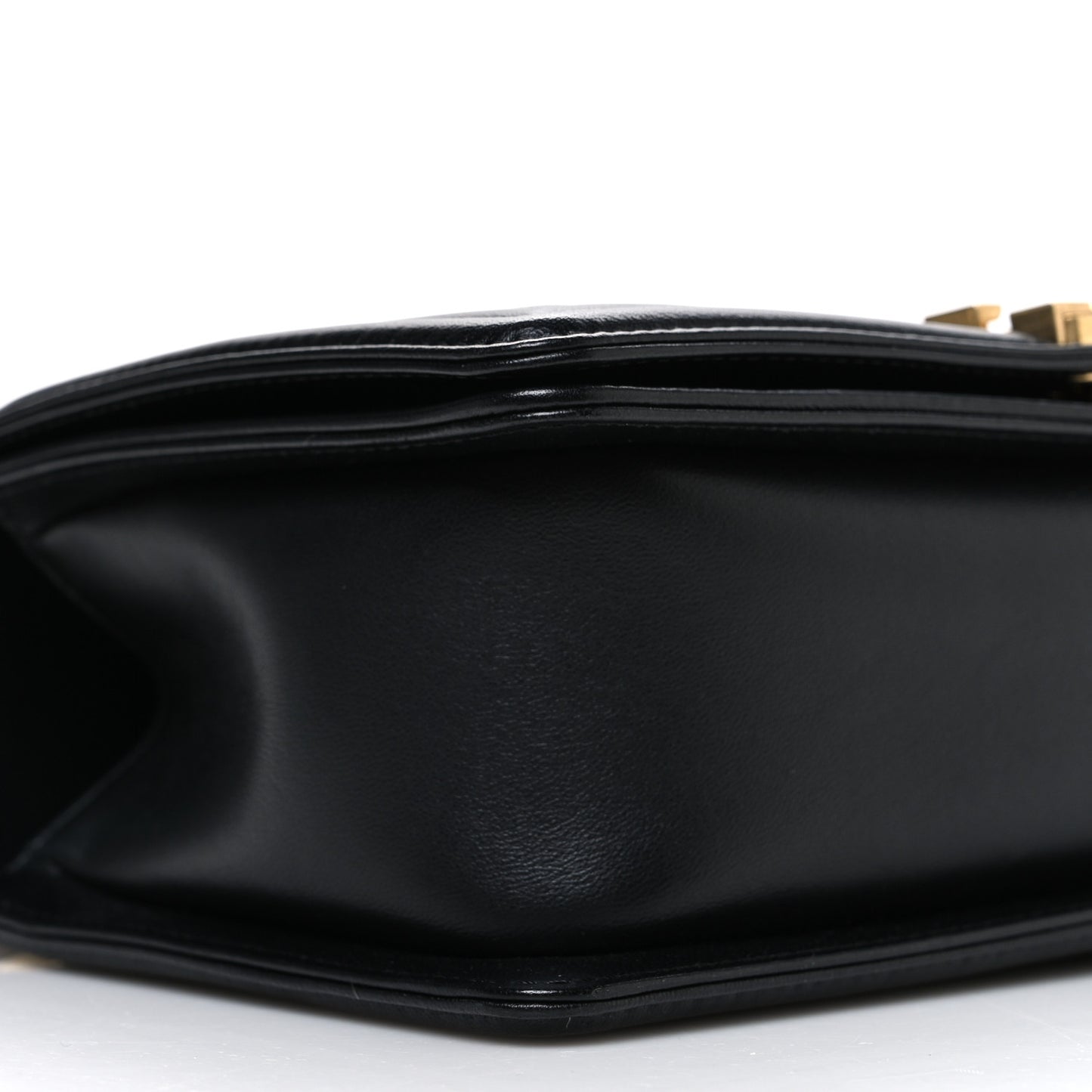 Lambskin Quilted Medium Boy Flap Black