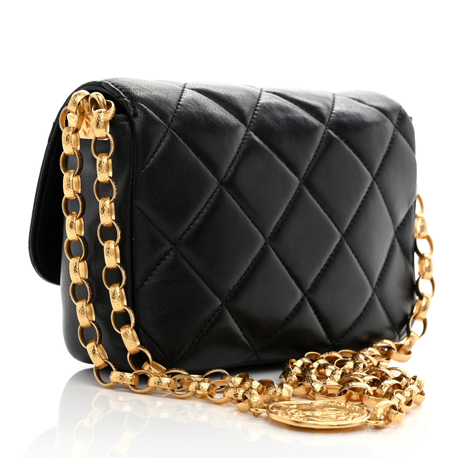 Chanel Lambskin Quilted Small CC Coin Flap Bag Black 3 of 10