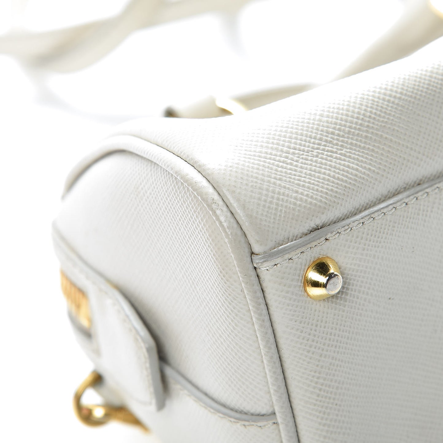 Saffiano Lux Mini Top Handle Crossbody Talco