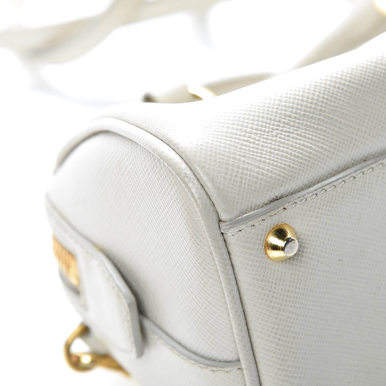 Prada Saffiano Lux Mini Top Handle Crossbody Talco 12 of 18