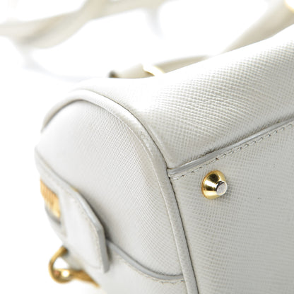 Prada Saffiano Lux Mini Top Handle Crossbody Talco 12 of 18