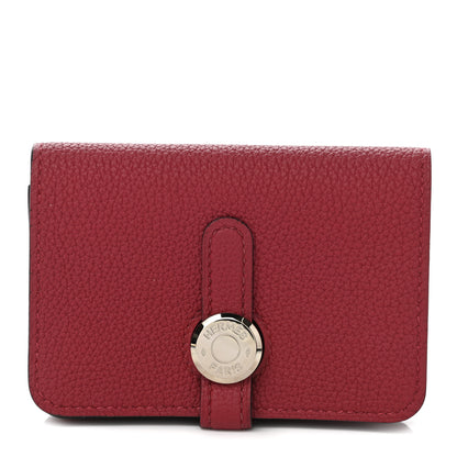 Hermes Togo Dogon Card Case Rouge Grenat 1 of 8