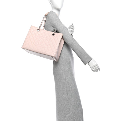 Chanel Caviar Quilted Grand Shopping Tote GST Light Pink 2 of 13