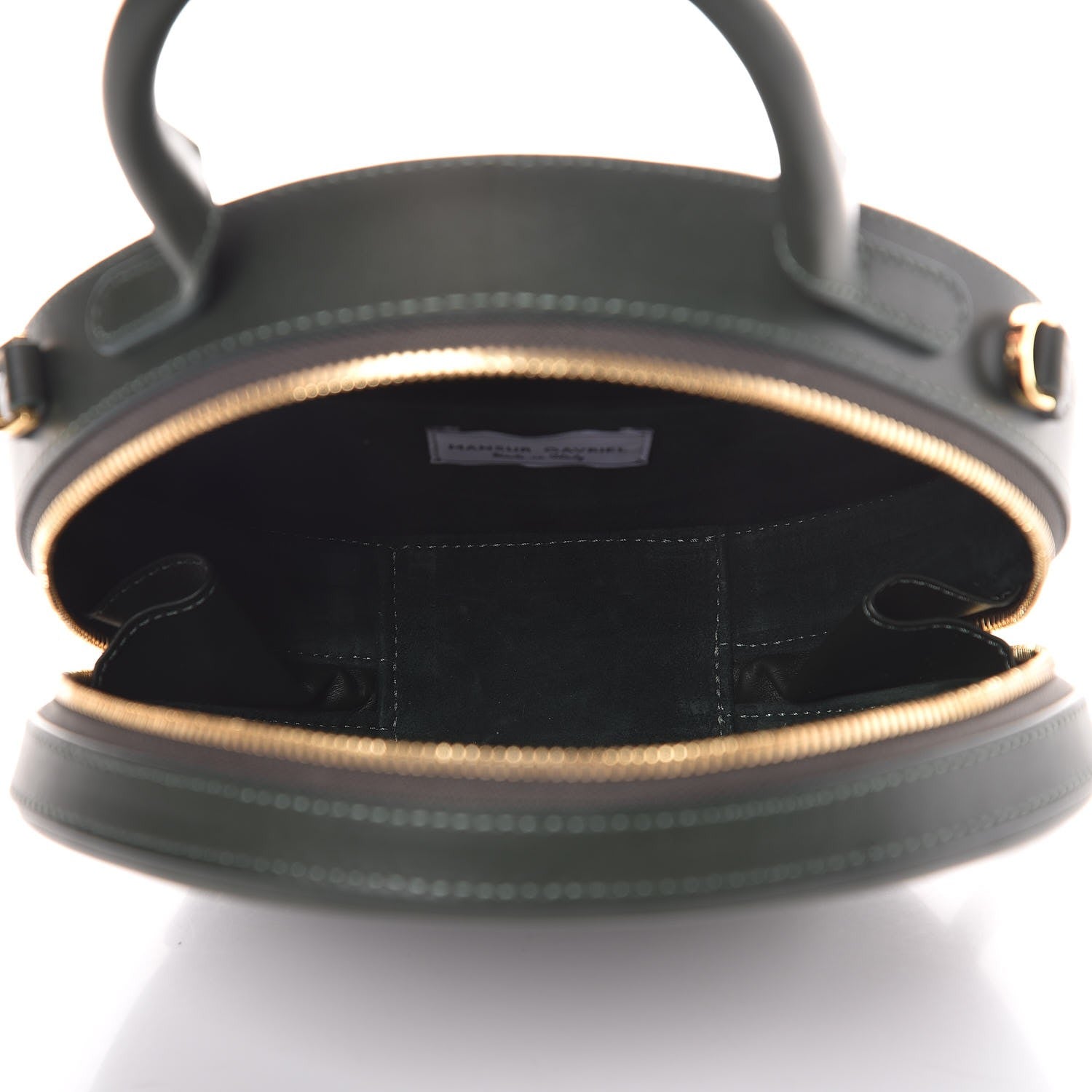 Mansur Gavriel Calfskin Circle Crossbody Bag Moss 6 of 7