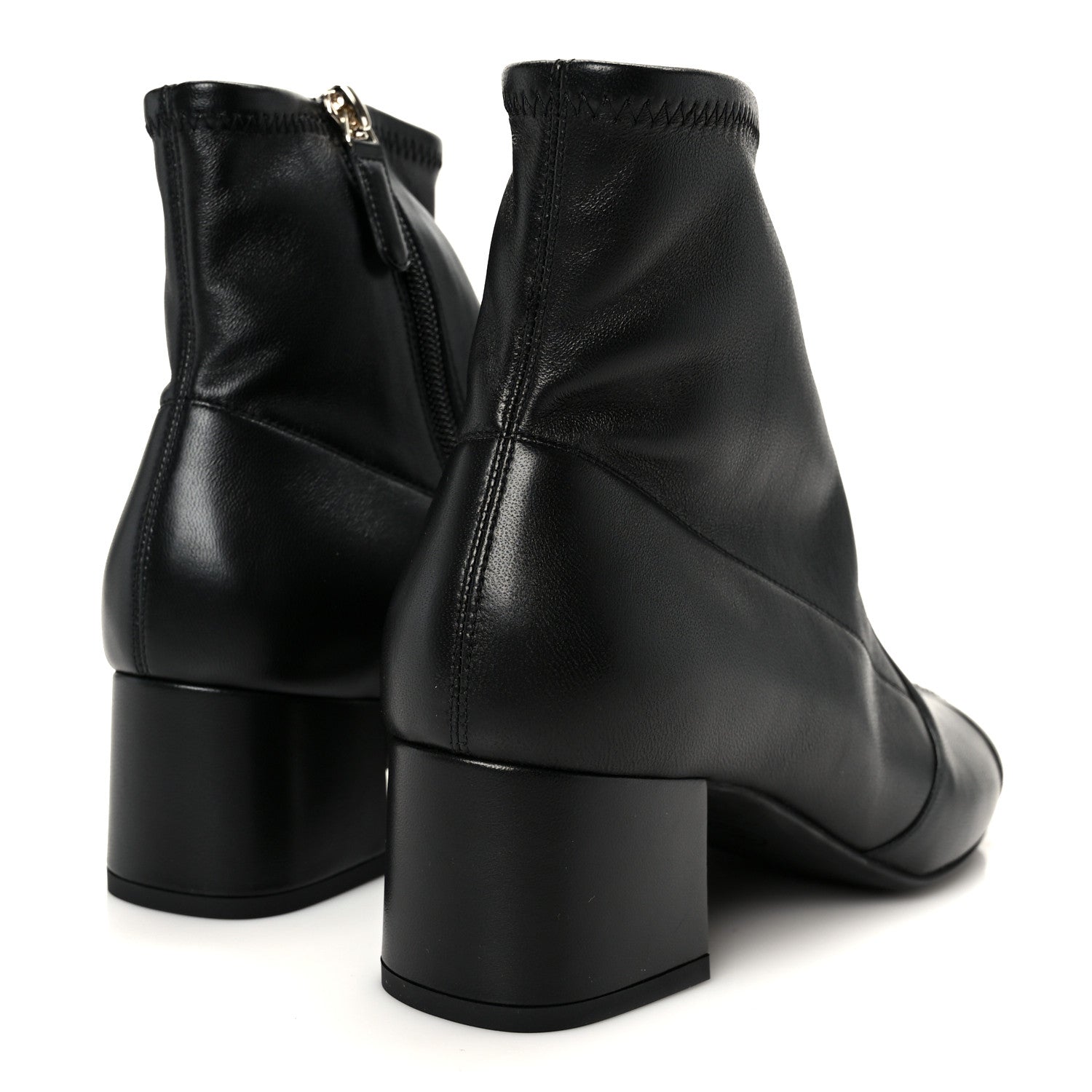 Chanel Stretch Lambskin Cap Toe CC Uniform Short Boots 38 Black 5 of 9