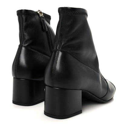 Chanel Stretch Lambskin Cap Toe CC Uniform Short Boots 38 Black 5 of 9