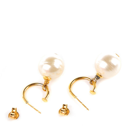 Chanel Pearl CC Drop Earrings Gold 4 of 4