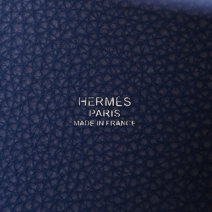 Hermes Taurillon Clemence Swift Eclat Picotin Lock 18 PM Bleu Brighton Capucine 6 of 11