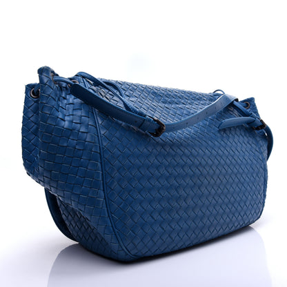 Bottega Veneta Nappa Intrecciato Shoulder Bag Cobalt Blue 3 of 16