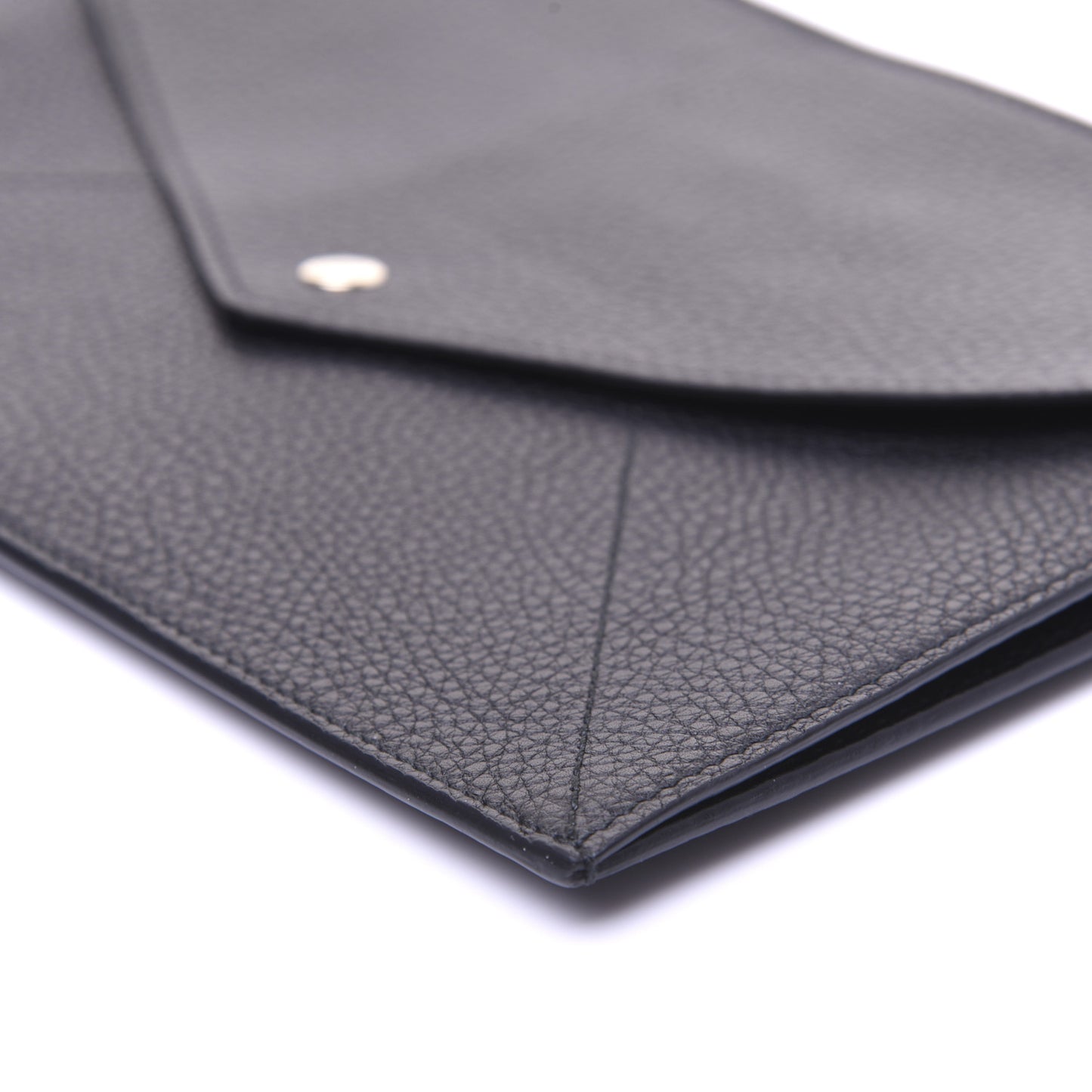 Pebbled Calfskin Soho Document Holder Black