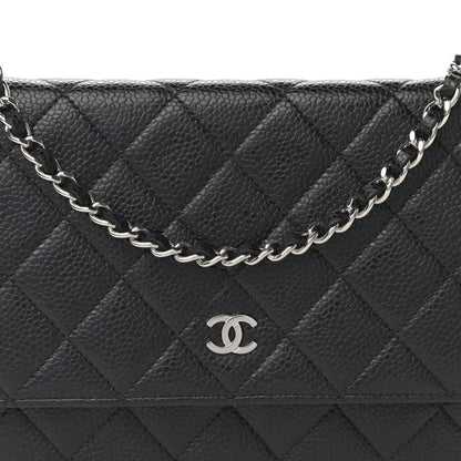 Chanel Caviar Quilted Wallet On Chain WOC Black 9 of 11