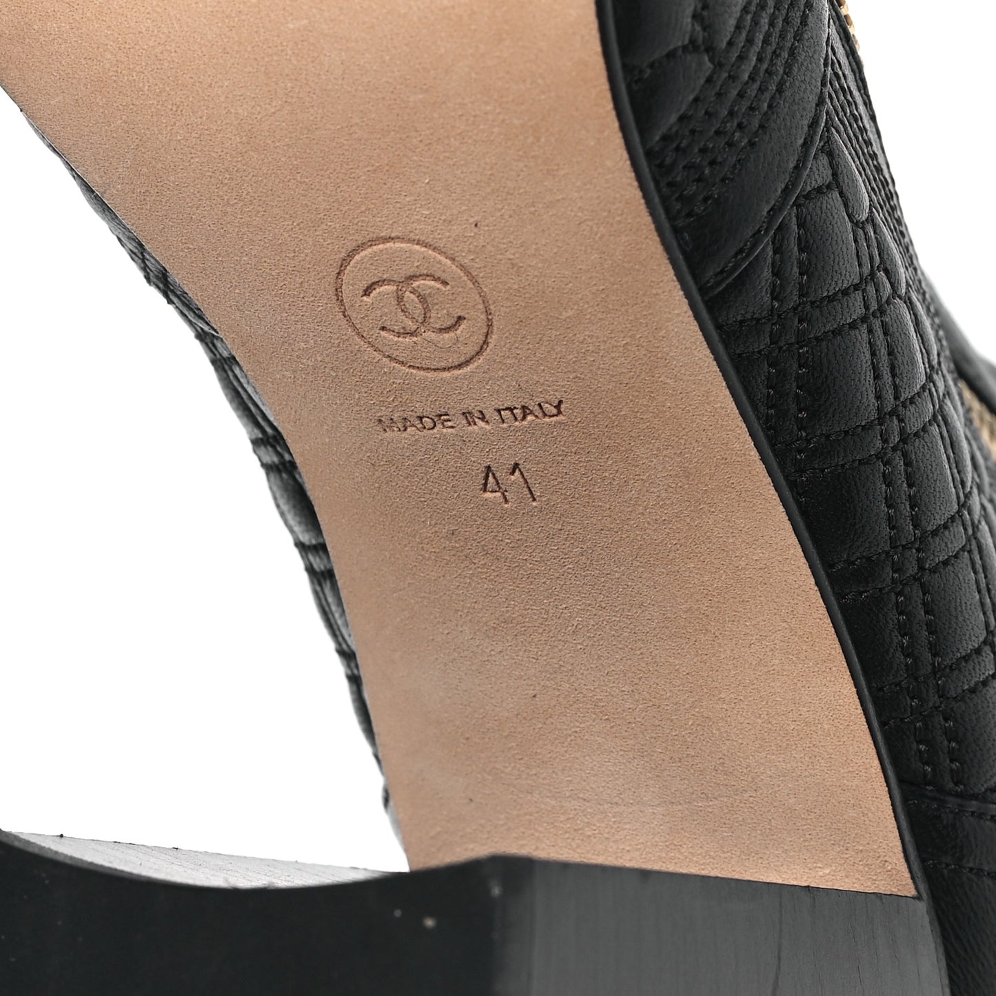 Lambskin Quilted Pearl CC Cap Toe Short Boots 41 Black