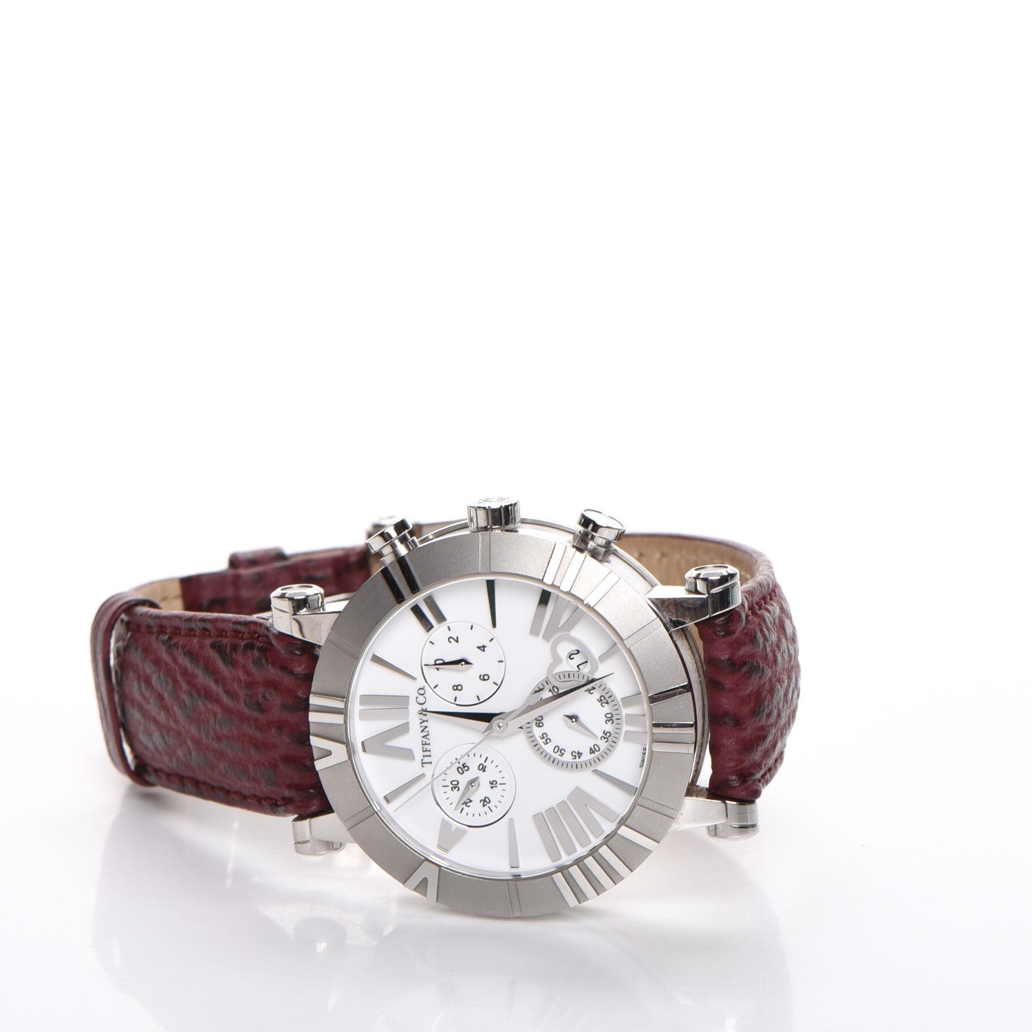 Tiffany Stainless Steel Calfskin 36mm Atlas Chronograph Quartz Watch 3 of 15