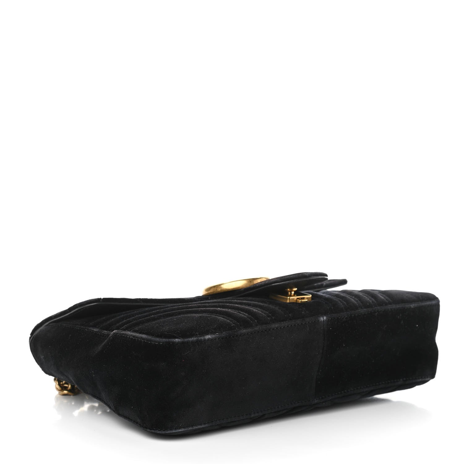 Gucci Velvet Matelasse Medium GG Marmont Shoulder Bag Black 8 of 21