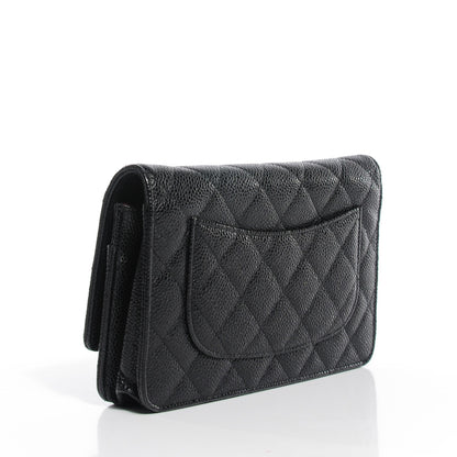 Chanel Caviar Quilted Wallet On Chain WOC Black 3 of 9