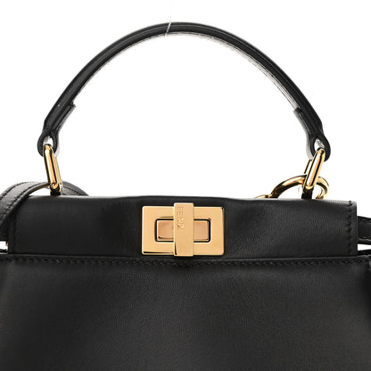 Fendi Nappa Mini Peekaboo Iconic Satchel Black 7 of 11