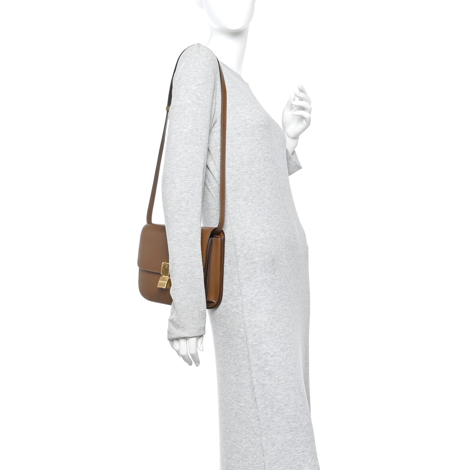 Celine Box Calfskin Medium Classic Box Flap Bag Camel 2 of 19