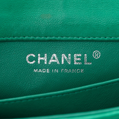 Chanel Lambskin Quilted Extra Mini Rectangular Flap Green 6 of 11