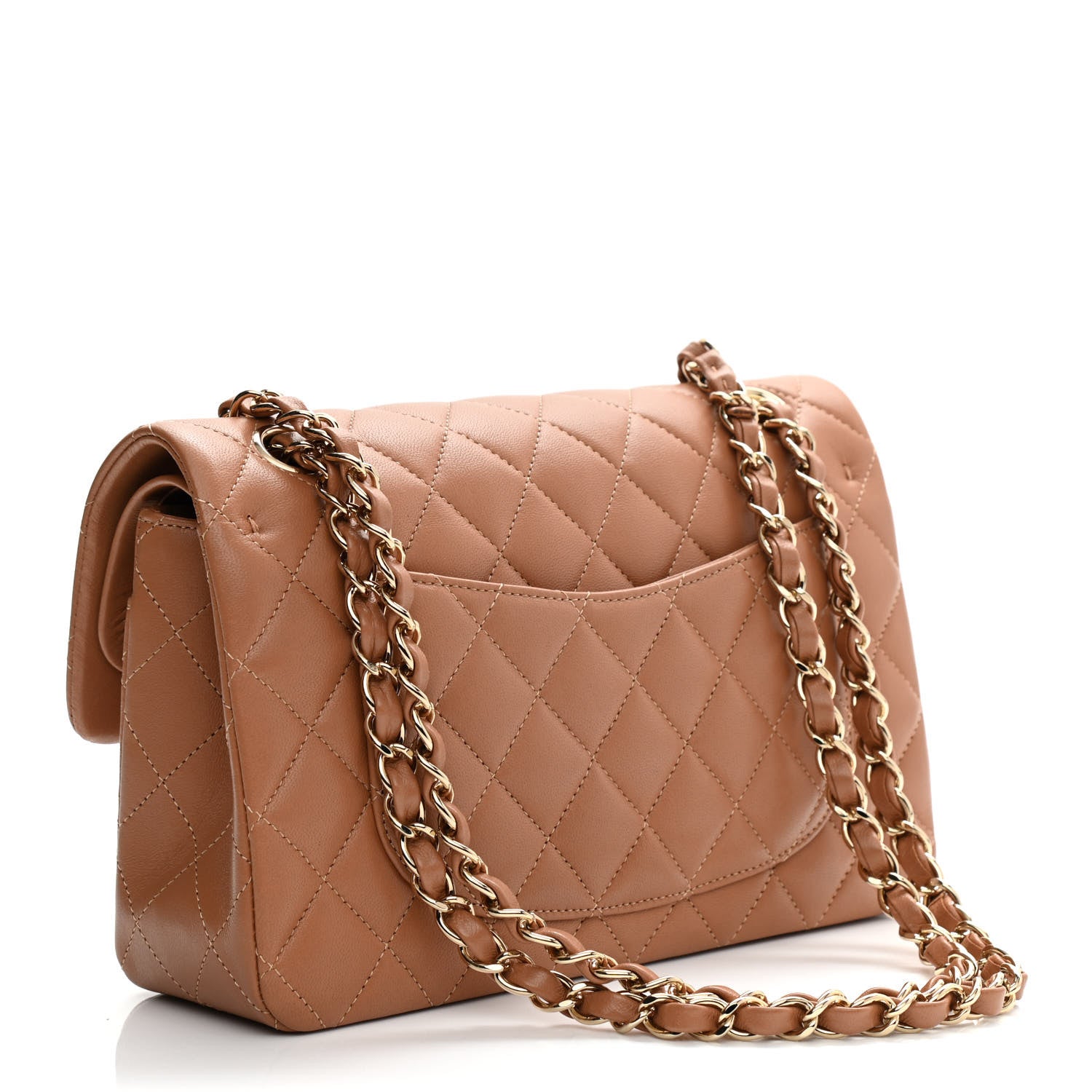 Chanel Lambskin Quilted Small Double Flap Brown 3 of 17