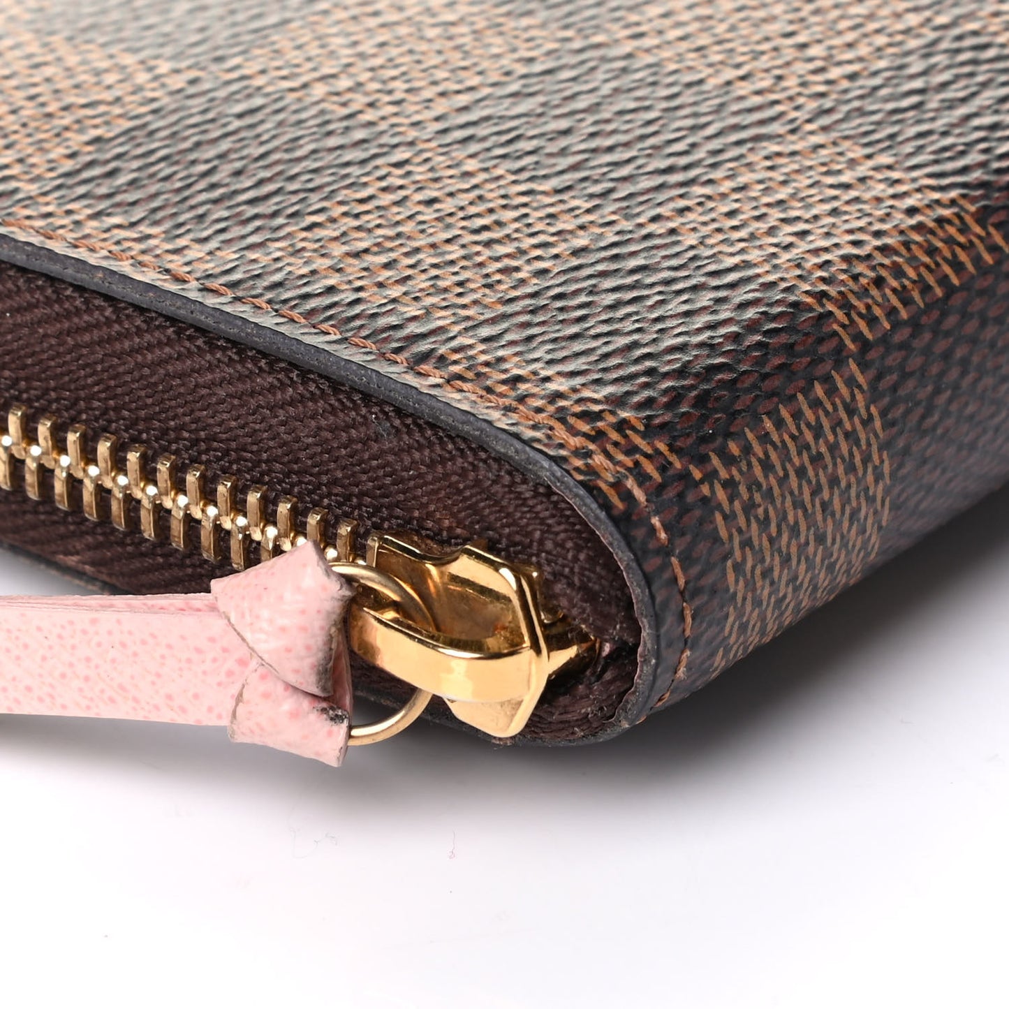 Damier Ebene Clemence Wallet Rose Ballerine