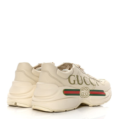 Gucci Calfskin Logo Womens Rhyton Sneakers 39 Ivory 7 of 20