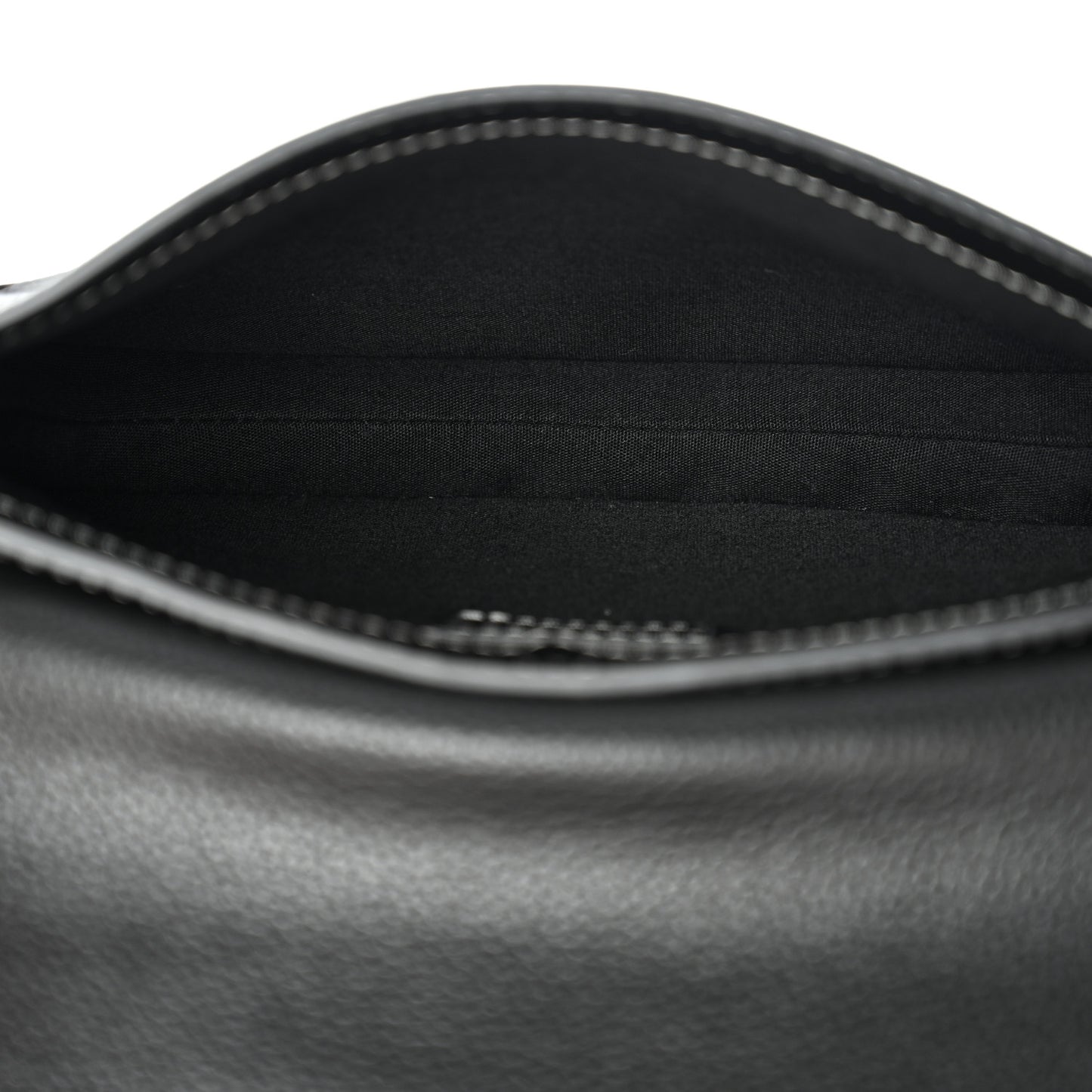 X KAWS Grained Calfskin Saddle Pouch Black