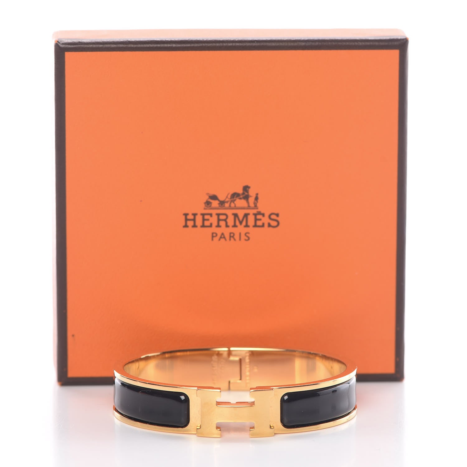 Hermes Enamel Narrow Clic Clac H Bracelet PM Black 6 of 6