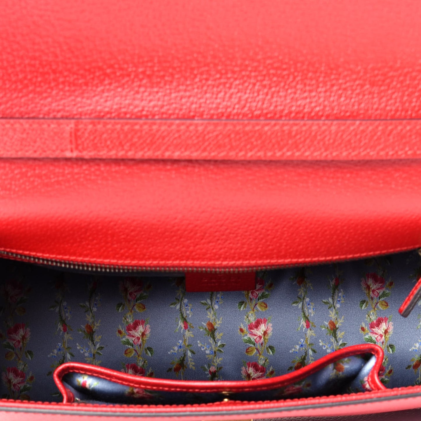 Calfskin Bamboo Web Medium Falena Moth Top Handle Bag Hibiscus Red