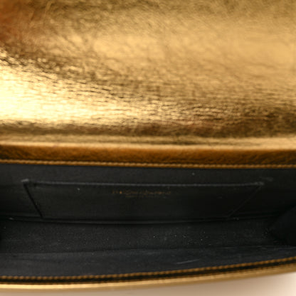 Saint Laurent Metallic Calfskin Monogram Large Belle De Jour Clutch Gold 5 of 9