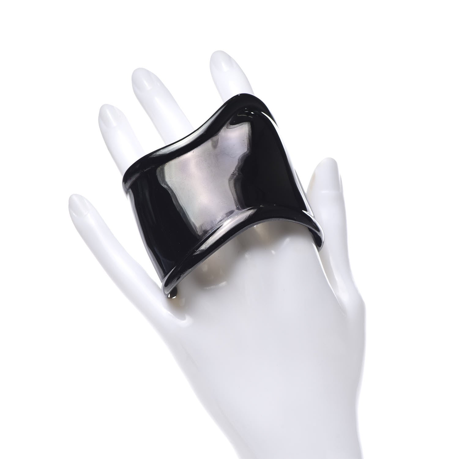Tiffany Copper Medium Elsa Peretti Right Wrist Bone Cuff Bracelet Black 2 of 4