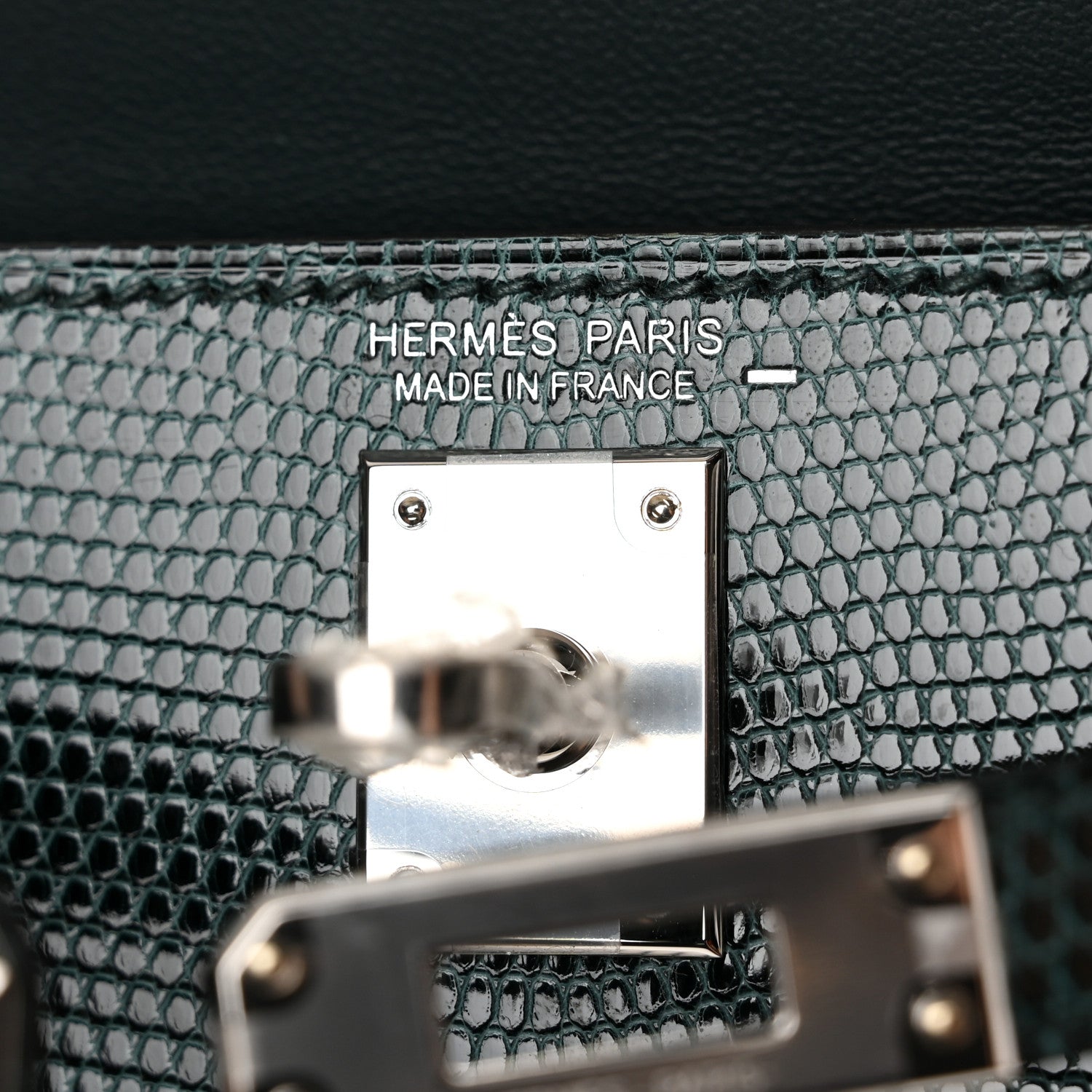 Hermes Shiny Lizard Mini Kelly Sellier 20 Vert Cypress 7 of 11