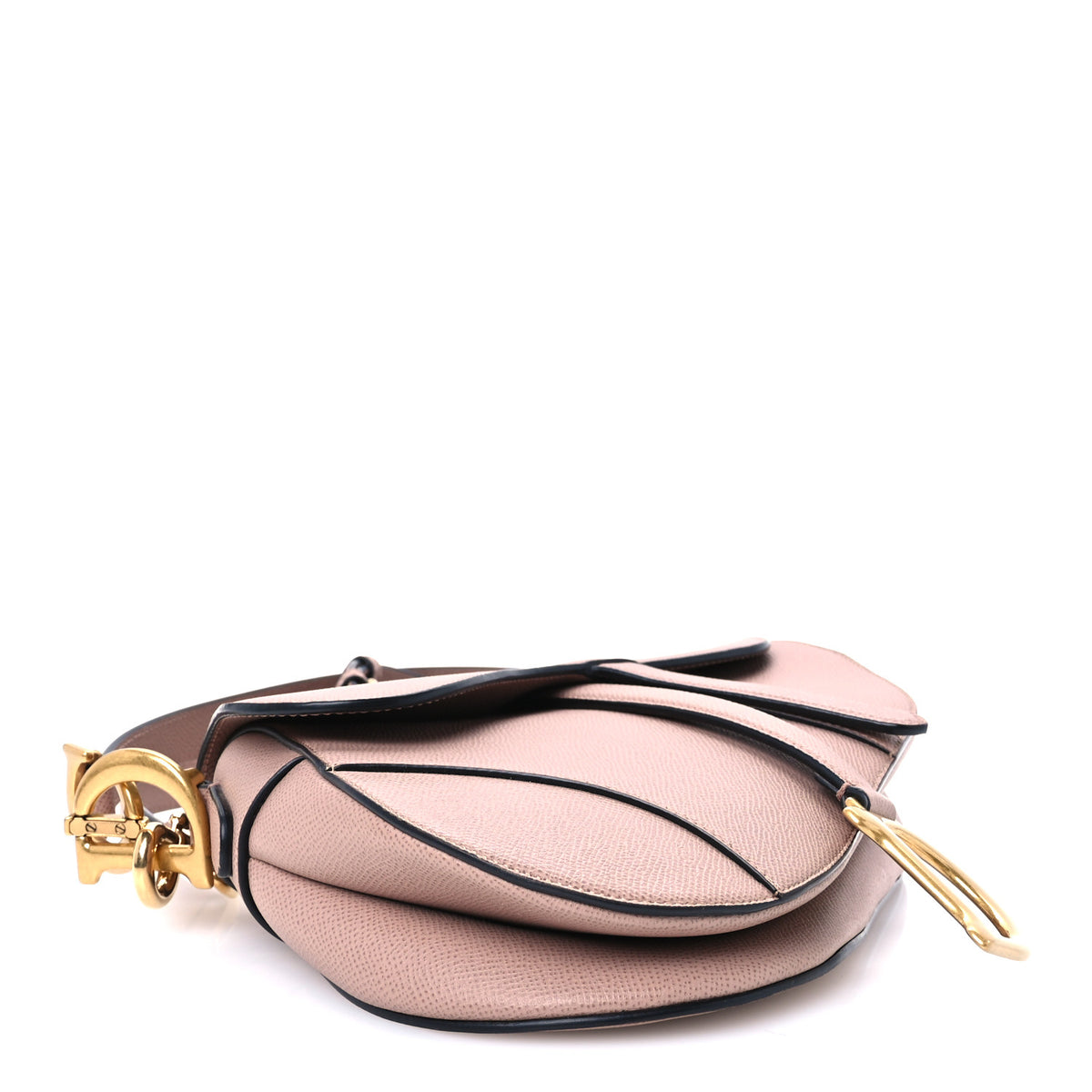 Grained Calfskin Saddle Bag With Strap Fard