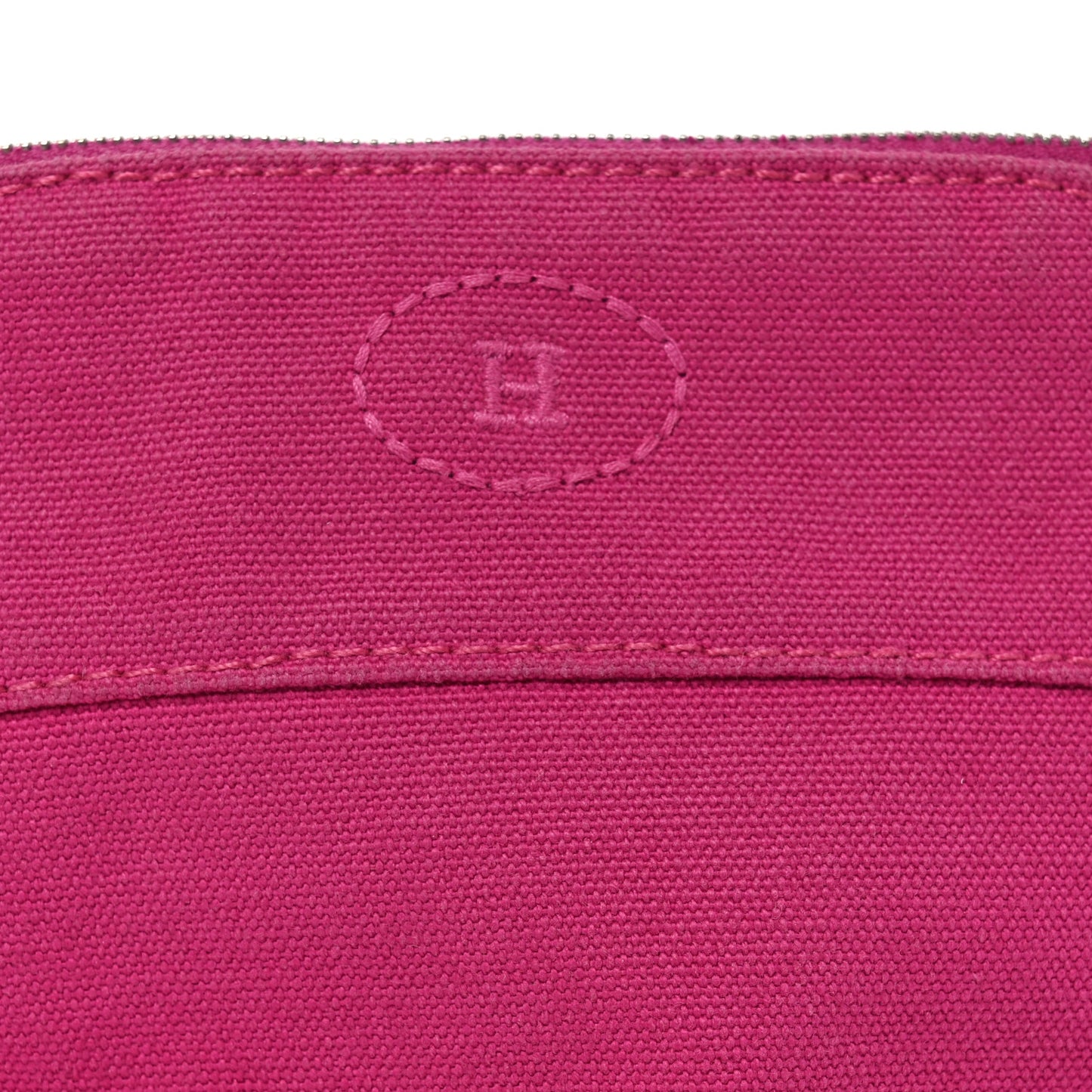 Cotton Canvas Mini Mini Bolide Travel Cosmetic Pouch Hibiscus
