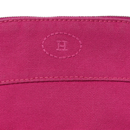 Hermes Cotton Canvas Mini Mini Bolide Travel Cosmetic Pouch Hibiscus 7 of 9