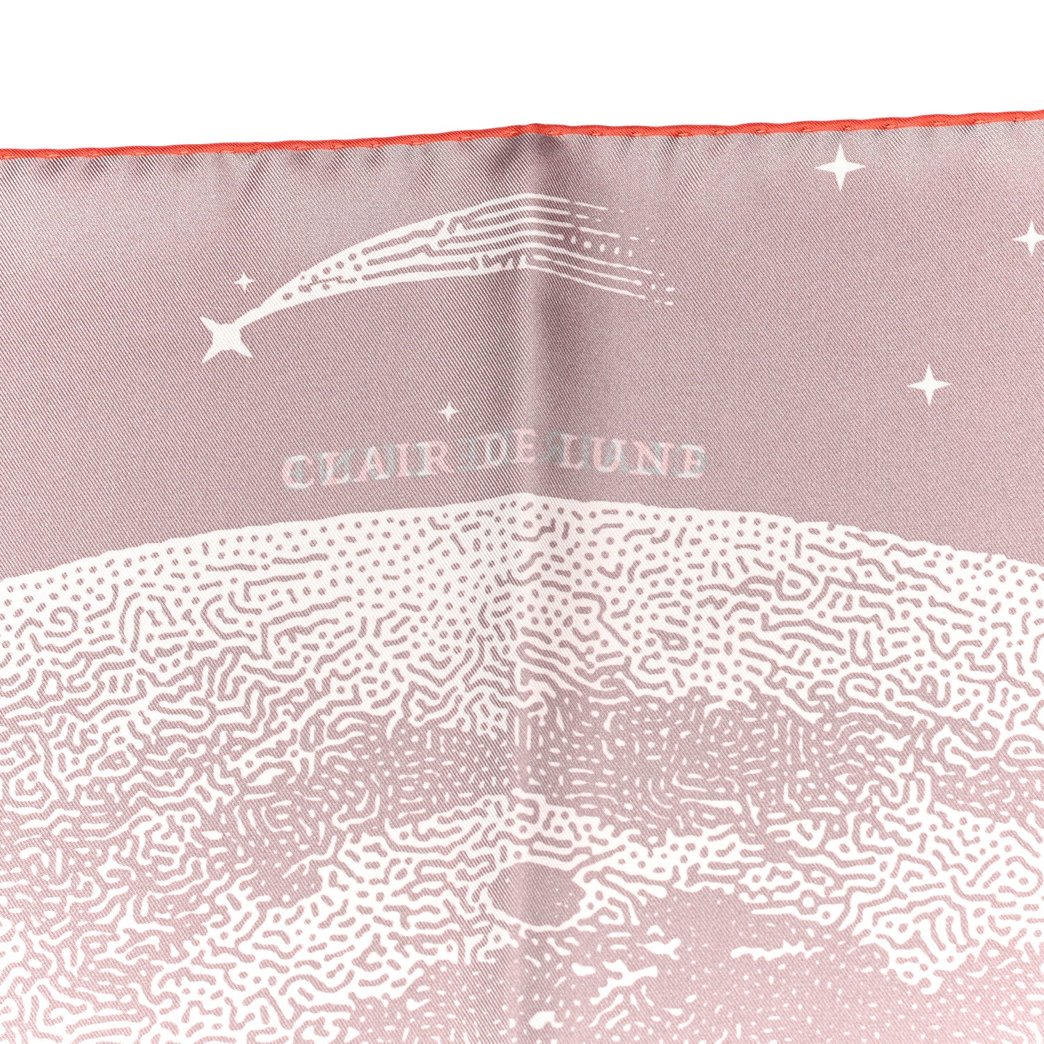 Hermes Silk Double Face Clair De Lune Scarf 90 Orange Gris White 6 of 9