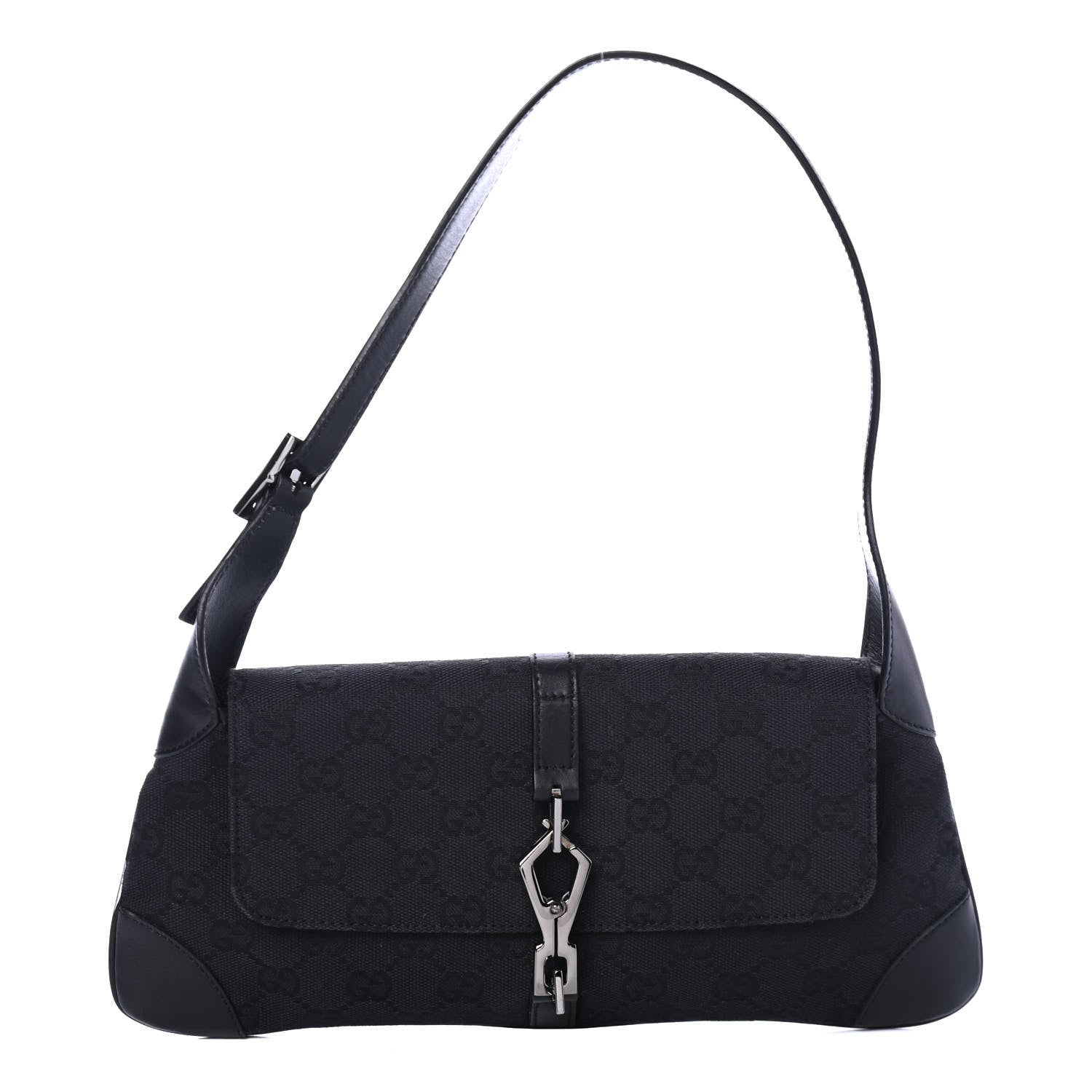 Gucci Monogram GG Small Jackie O Hobo Black 1 of 4