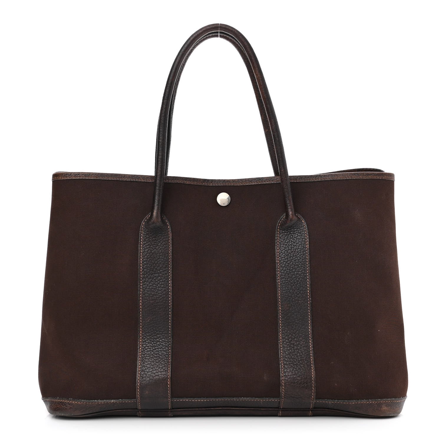 Hermes Toile Negonda Garden Party Tote 36 MM Chocolate 1 of 18