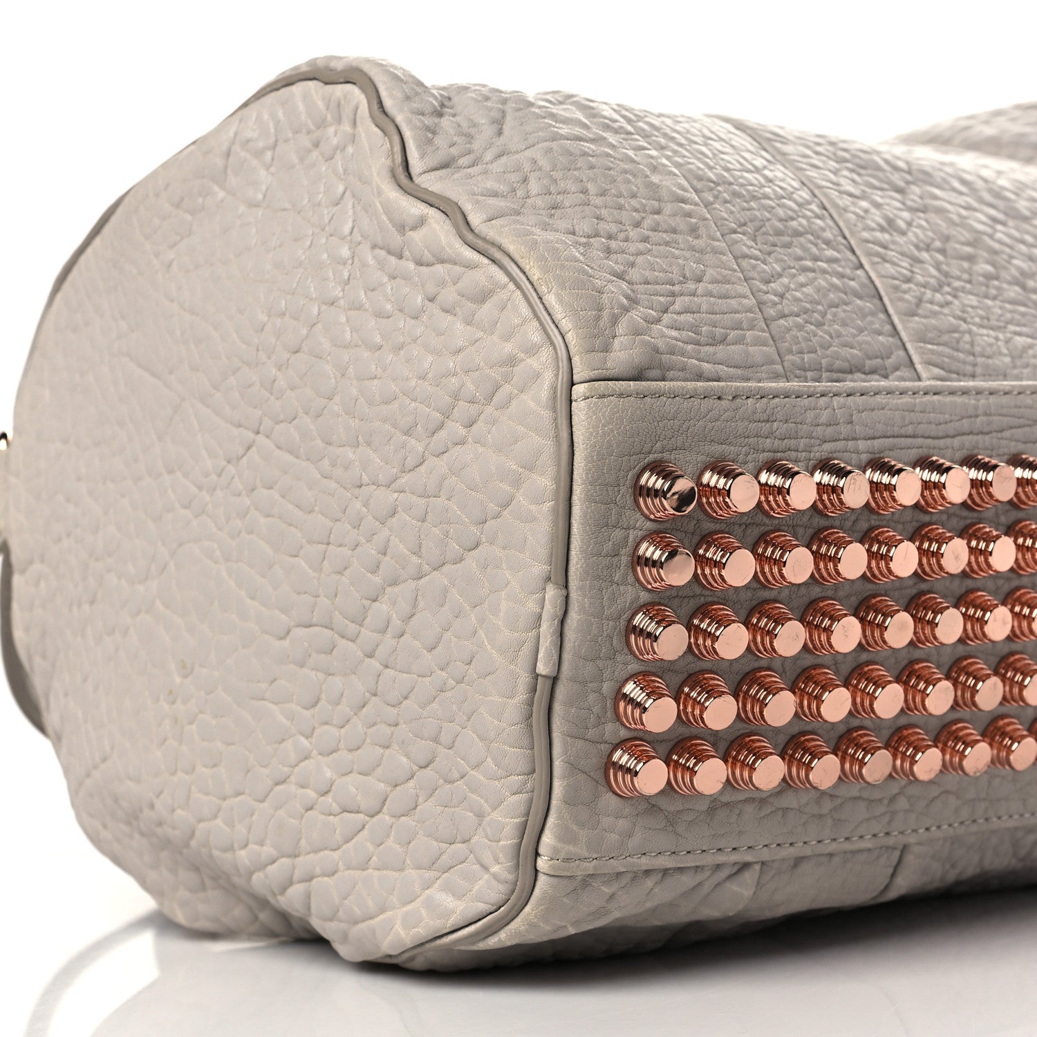 Alexander Wang Pebbled Lambskin Rocco Grey Rose Gold Hardware 8 of 9