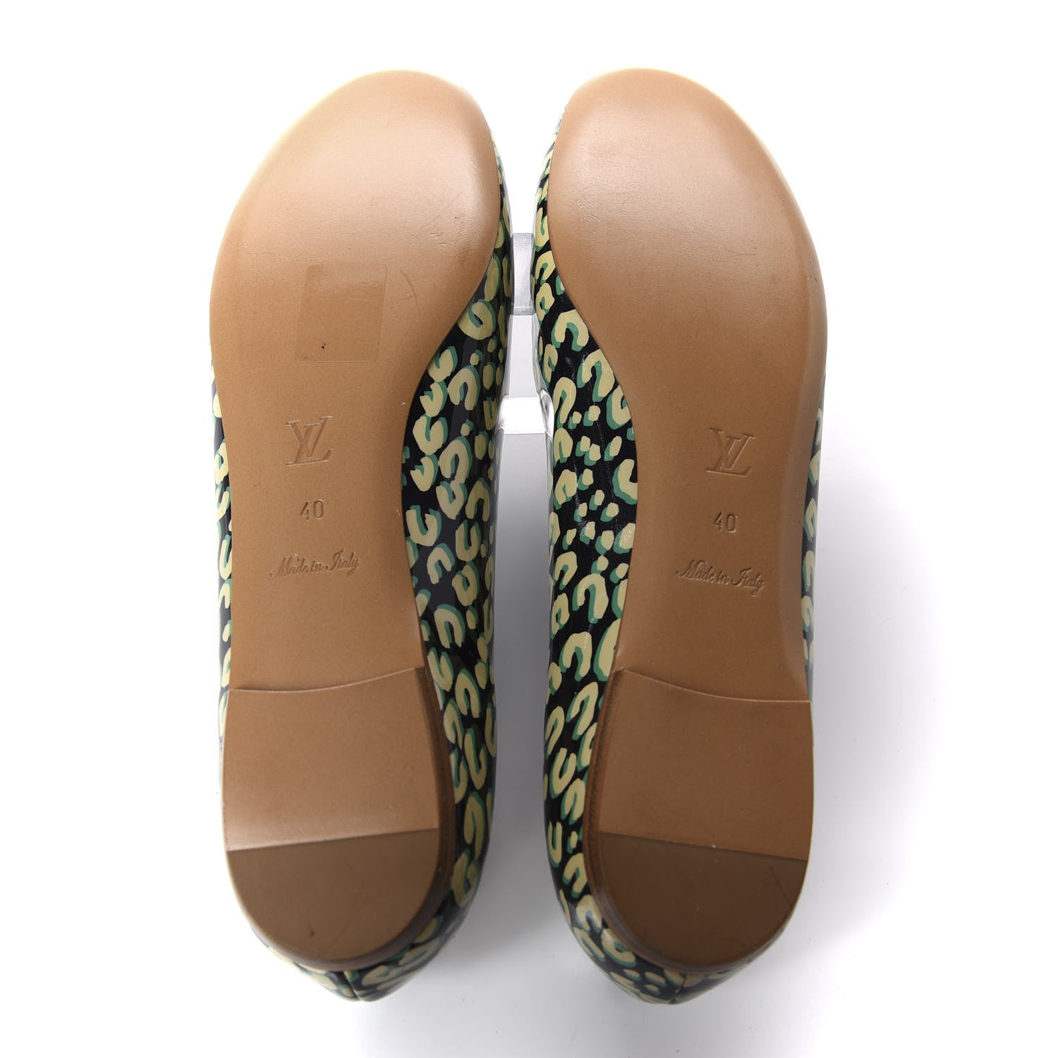 Louis Vuitton Patent Leopard Ballet Flats 40 Blue Infini 5 of 9