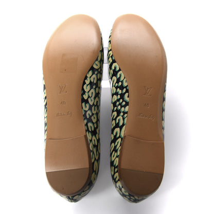 Louis Vuitton Patent Leopard Ballet Flats 40 Blue Infini 5 of 9