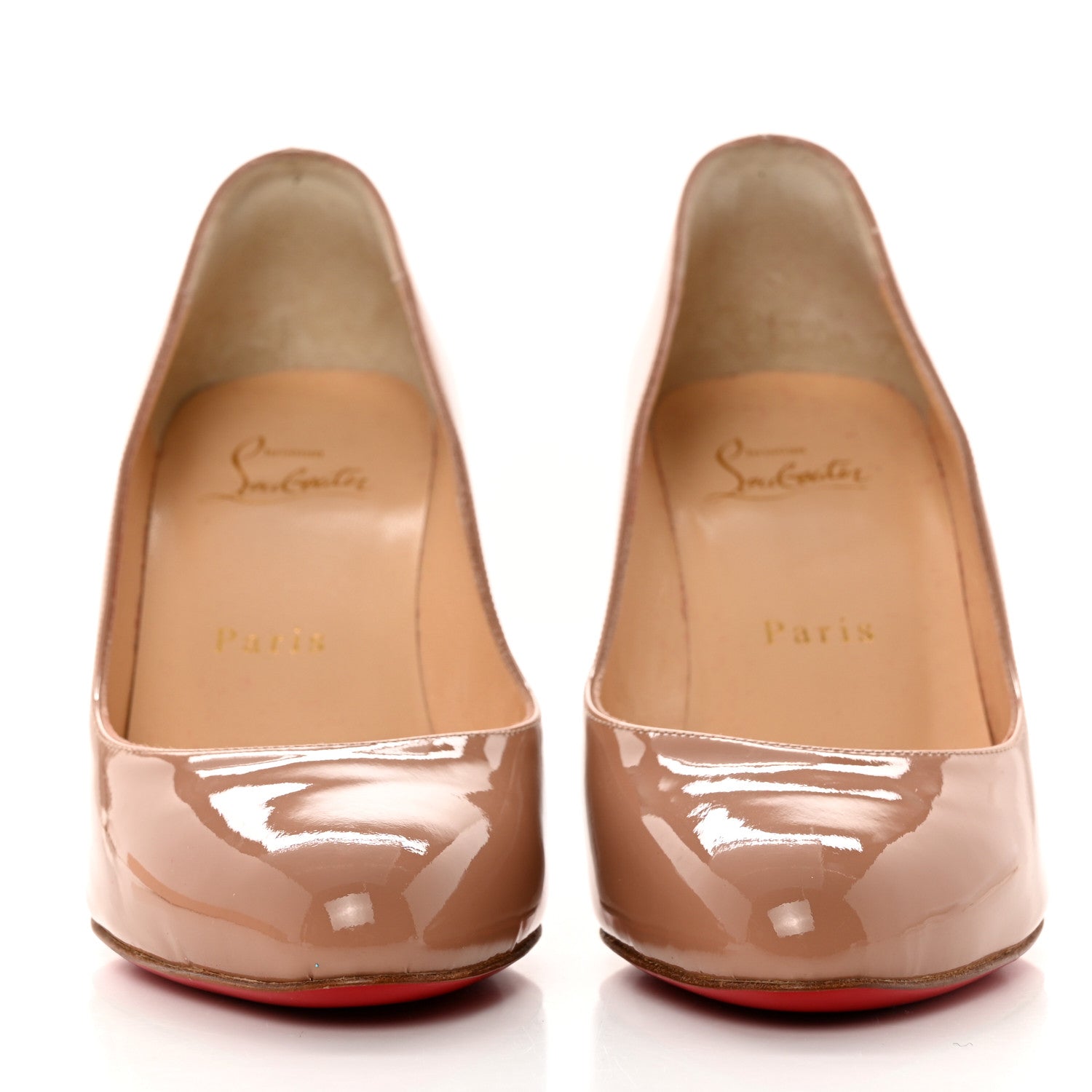 Christian Louboutin Patent Merci Allen 85 Pumps 36.5 Nude 2 of 8
